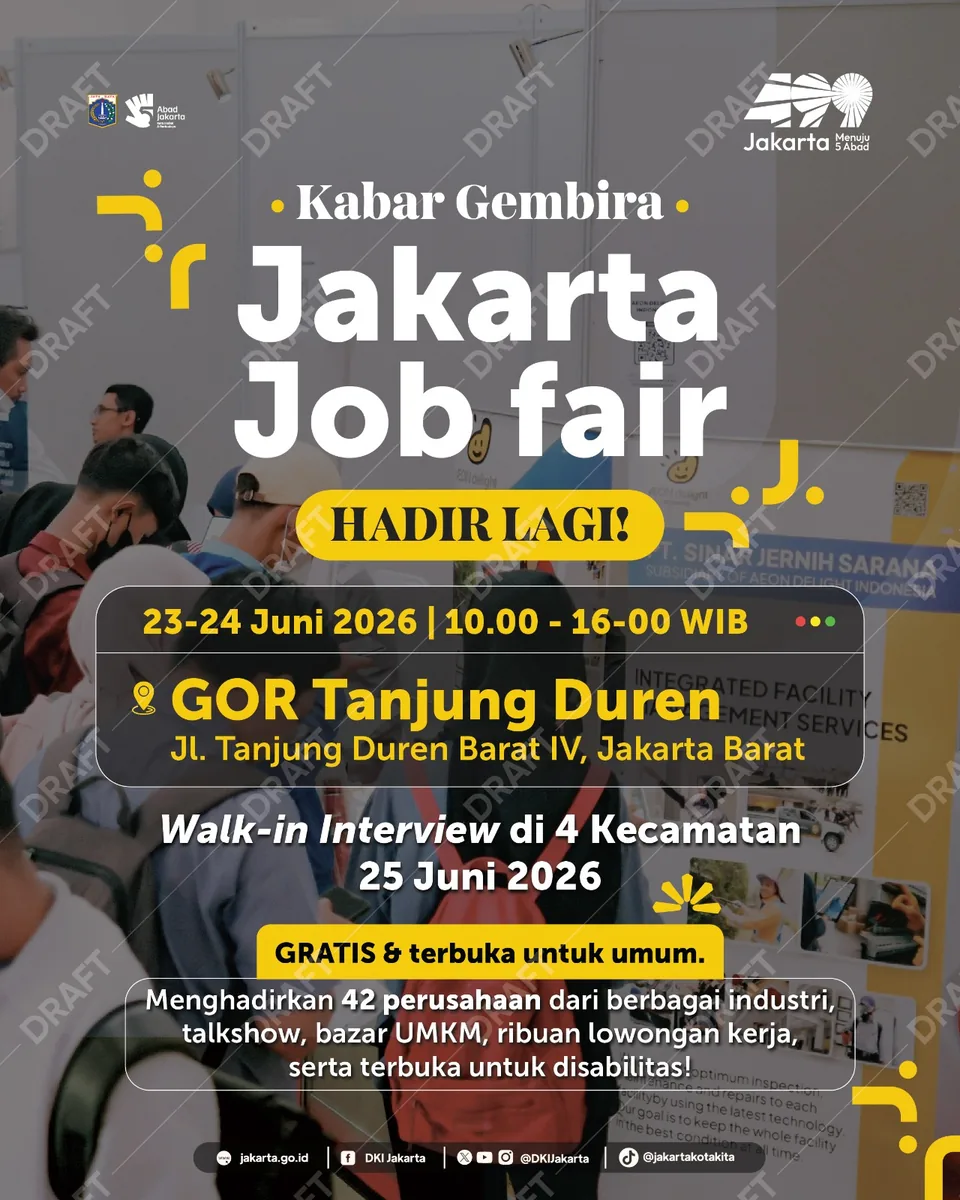 Job Fair Kabupaten Lombok Tengah 2026 (Suku Dinas TKTE Wilayah Kabupaten Lombok Tengah Barat) : 23-24 Juni 2026